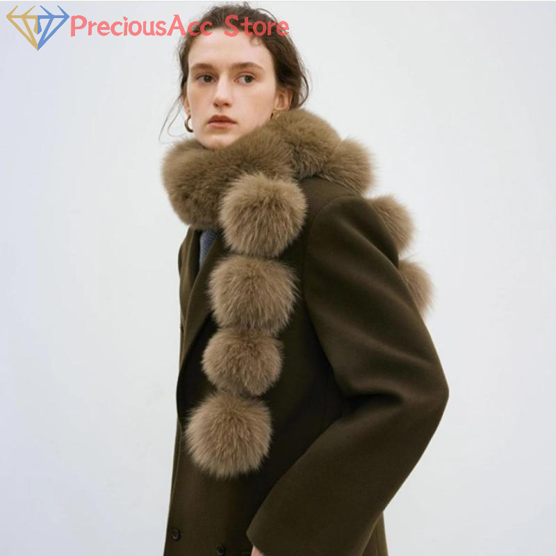 1PC longue fausse fourrure de renard foulards femmes hiver chaud doux flou écharpe décontracté dame en plein air cou plus chaud col
