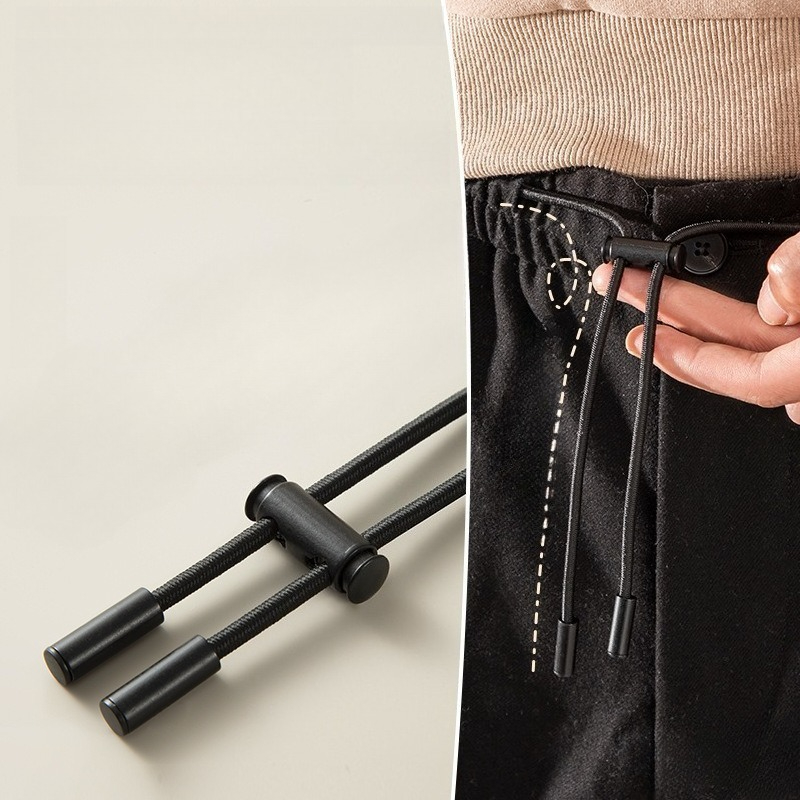 Boucle de réglage du cordon de serrage à la taille pour pantalon de sport, clip élastique pour ceinture ronde, accessoires de serrage de la taille du pantalon