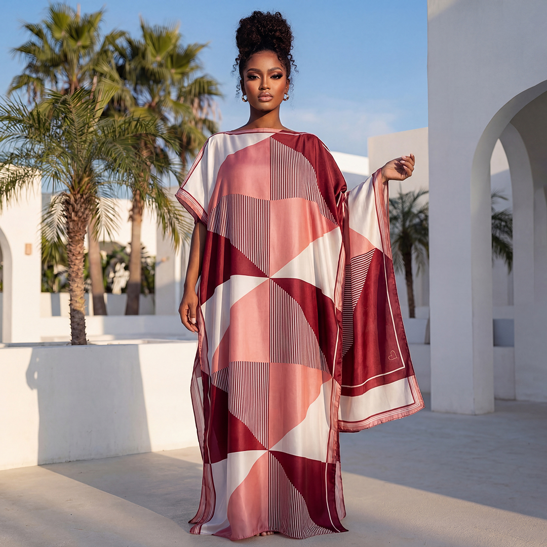 Châle long pour femme, style Dubaï, design MUMU, en soie douce, accessoire de robe de plage estivale, coupe ample, Abaya africaine MOOMOO