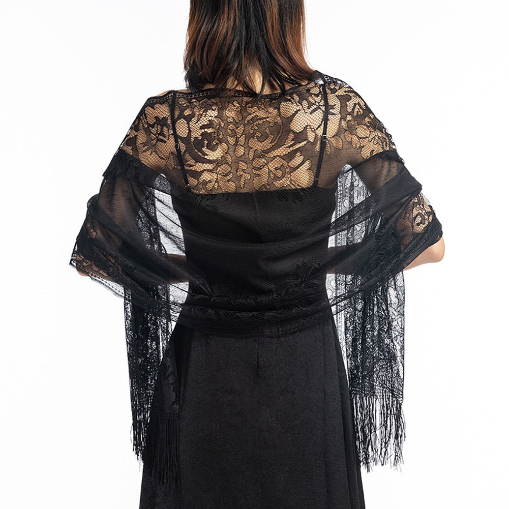 Robe de Soirée en Dentelle Transparente pour Femme, Châle Creux, Patients Demoiselle d'Honneur, BEmbed, Wraps, Maille, Capes de Mariage, Châles de ix, Nouvelle Collection