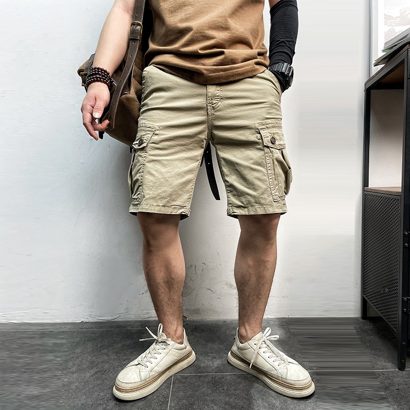 Short Cargo d'été en coton pour hommes, mode coréenne, pantalon court kaki, Harajuku, vêtements pour hommes, offre spéciale, pantalons de survêtement décontractés