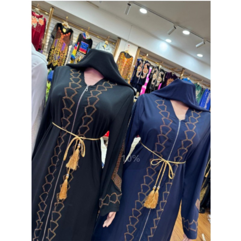 Nouvelles femmes robe élégante en mousseline de soie Abaya ouvert avec fermeture éclair femmes musulmanes robe vêtements islamiques Cardigan Abaya femmes robe musulmane