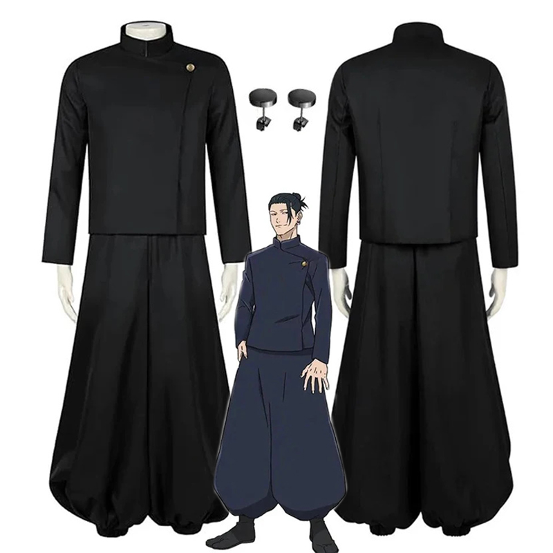 Costume de cosplay Anime Geto Suguru, uniforme scolaire Fushiguro Toji Gojo Satoru, chemise et pantalon de cosplay, tenues de fête d'Halloween pour hommes