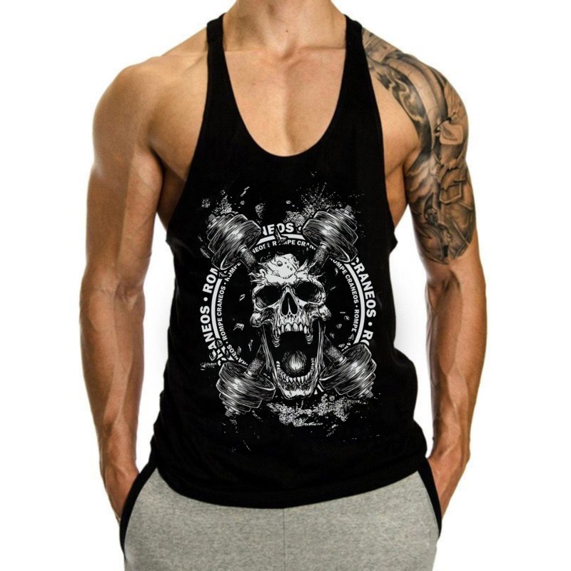 Débardeur de gymnastique d'été en coton pour hommes, gilet respirant en forme de I, mode homme en plein air, chemise sans manches, hauts de Fitness, vêtements de sport