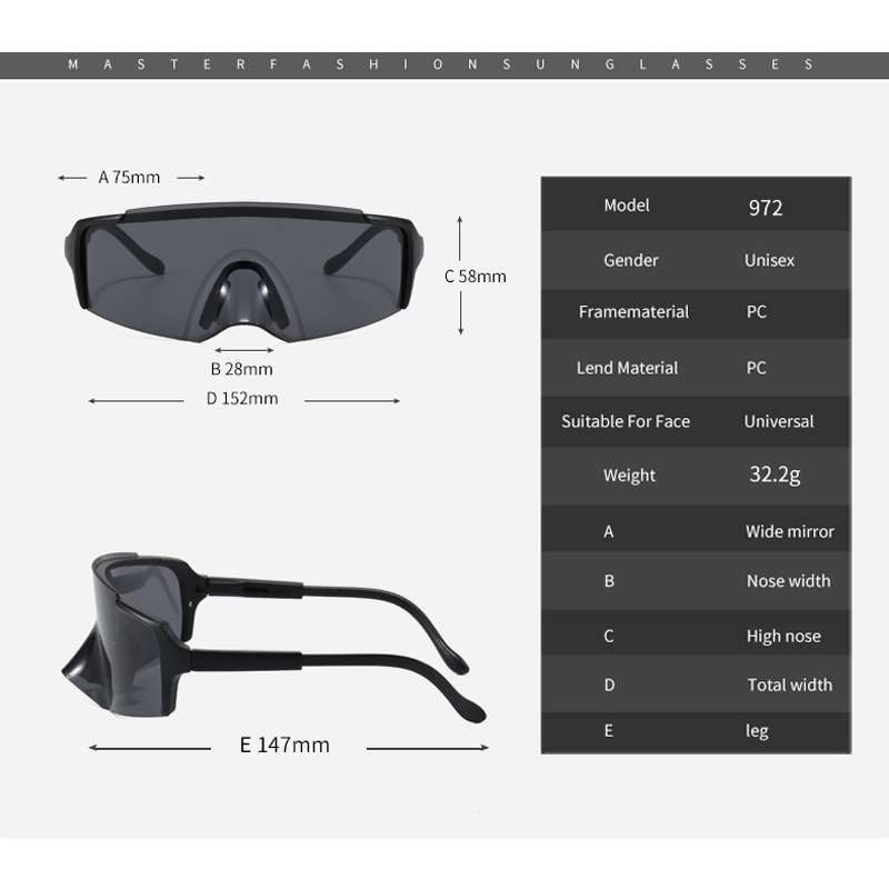 Lunettes de soleil de sport de plein air pour hommes et femmes, lunettes de randonnée, de cyclisme, personnalisées, sans cadre, 972