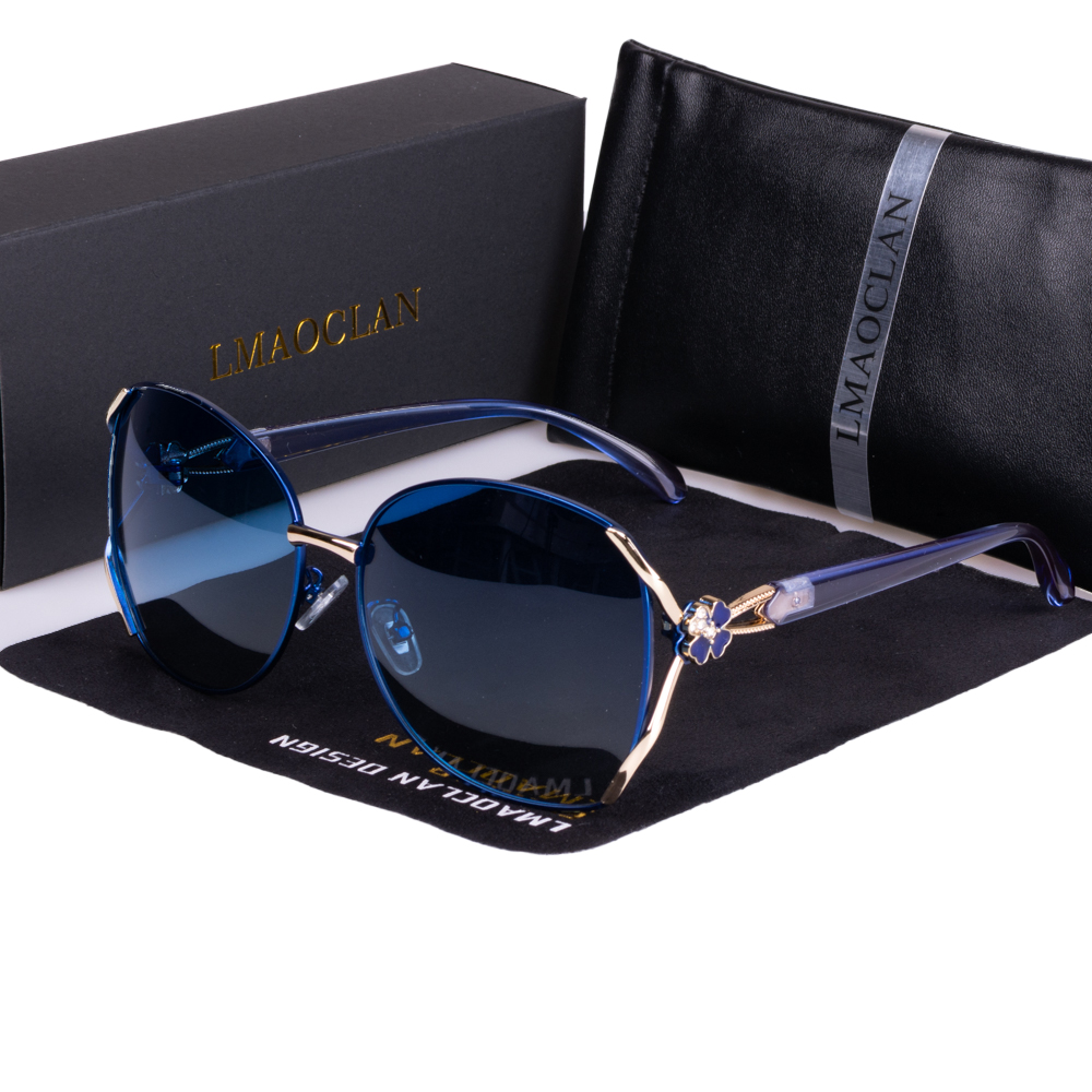 Lunettes de soleil polarisées en métal pour femmes, de luxe, à la mode, Vintage, marque de styliste, oculos gafas, nouvelle collection 2024