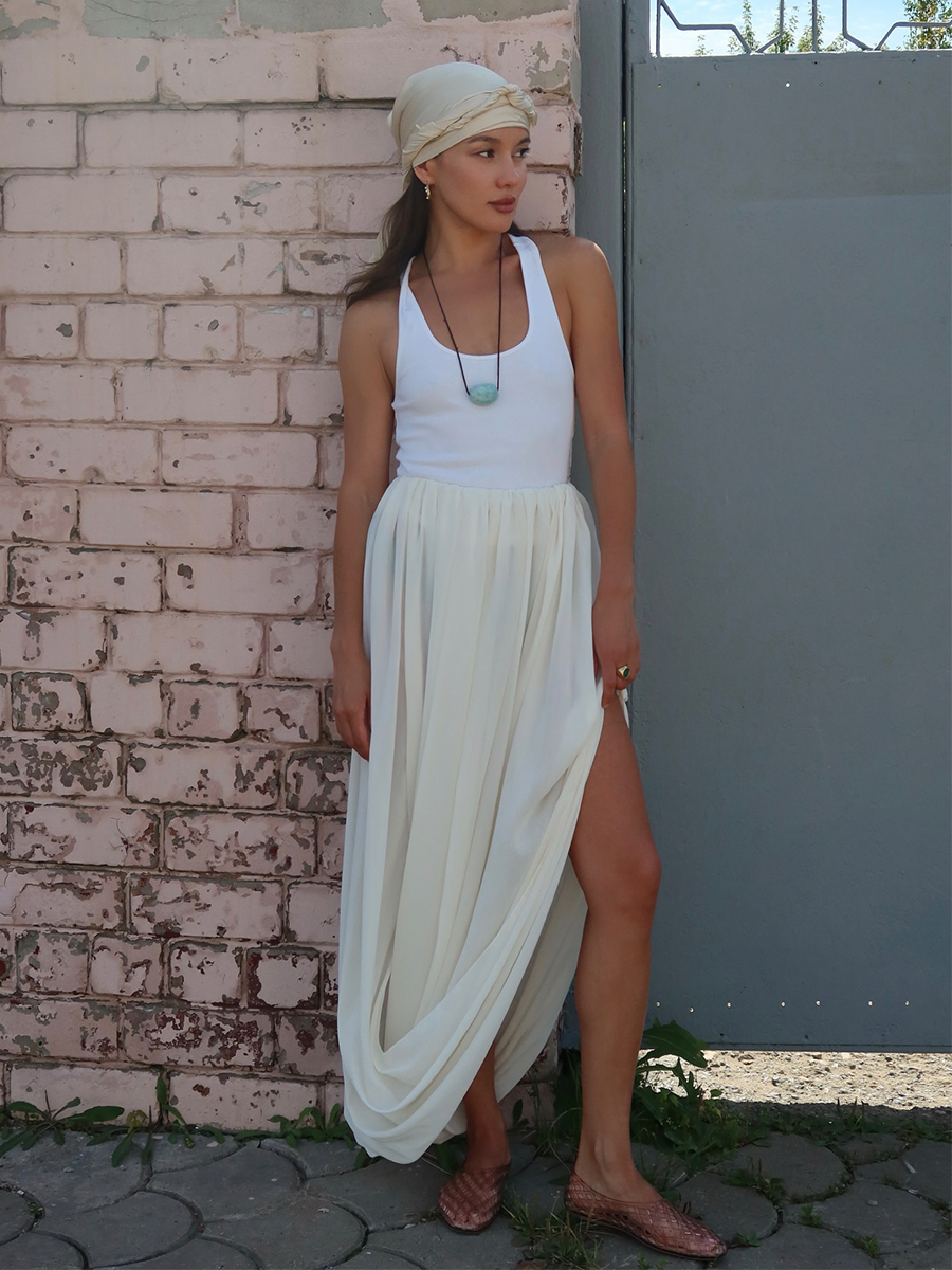 Jupe asymétrique pour femme, nouvelle collection printemps-été, élégante, style urbain, jupe longue drapée et froncée avec fente latérale, mode féminine