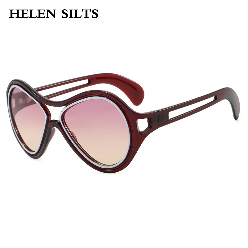 Marque de luxe Designer surdimensionné lunettes de soleil ovales femmes 2025 nouveau populaire bicolore Vintage lunettes de soleil hommes Punk lunettes de soleil UV400