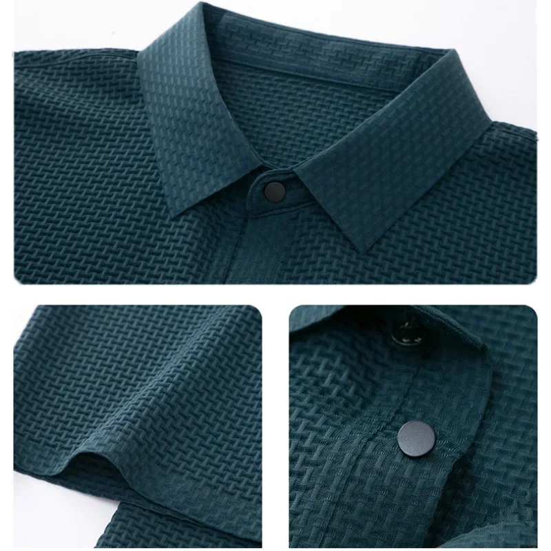 T-Shirt à manches courtes pour hommes, respirant, en soie glacée, à la mode, vêtements de marque, été, ajouré, 2026