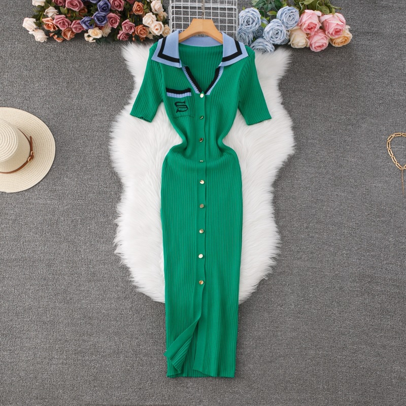Robe en tricot vert, Slim, mélange sans couture, Style et confort, robes moulantes, câlins pour femmes, courbes, robes longues tricotées gracieuses