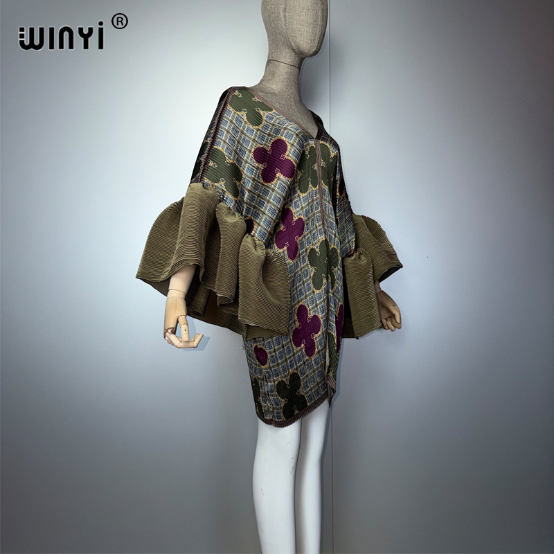 Robe plissée élastique d'été WINYI pour femme, style bohème ample, paréo de plage, maxi kaftan, abaya de luxe pour soirée à Dubaï, style musulman