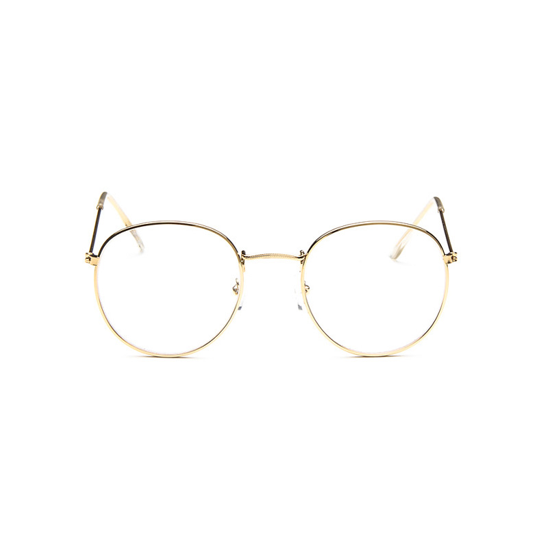 SHONEMES Lunettes rondes classiques monture en métal lunettes rétro unies or argent noir pour hommes femmes