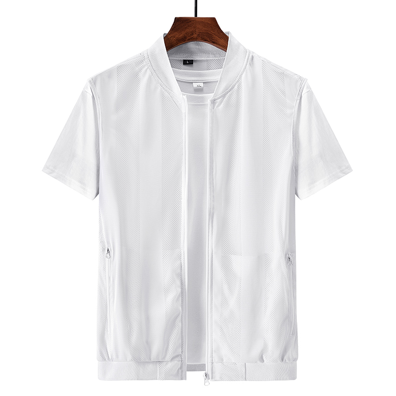 Gilet en maille creuse pour hommes, manteau de sport de plein air respirant, design de haute qualité, émail de loisirs, été