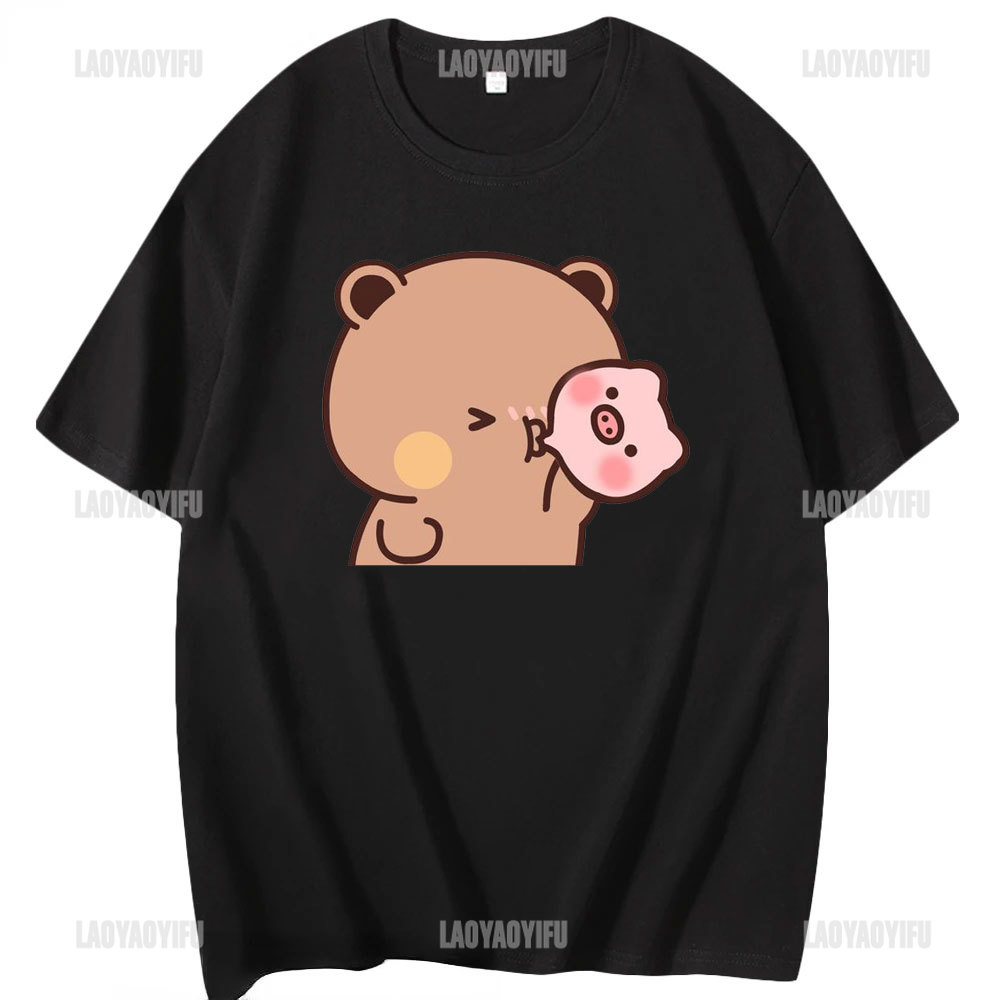 T-shirt Kawaii Bubu Dudu pour fille, t-shirt ours Panda de dessin animé, vêtements pour femmes, mode Harajuku, T-shirt Kawaii pour femmes, vêtements Y2K