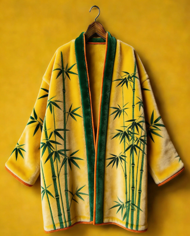 Cardigan Kimono Japonais en Flanelle Épaisse Yukata Haori Grande Taille Unisexe pour Adulte Veste Manteau Imprimé Style Chinois Vêtement d'extérieur Streetwear