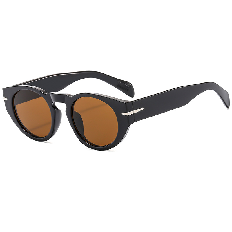 Mode lunettes de soleil rondes femmes classique Vintage hommes lunettes de soleil Steampunk nuances UV400 ovale femme Oculus