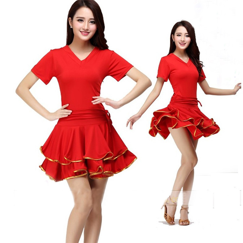Robe de danse latine à franges pour femmes adultes, Costume d'entraînement d'été pour salle de bal, Tango, Salsa, Rumba