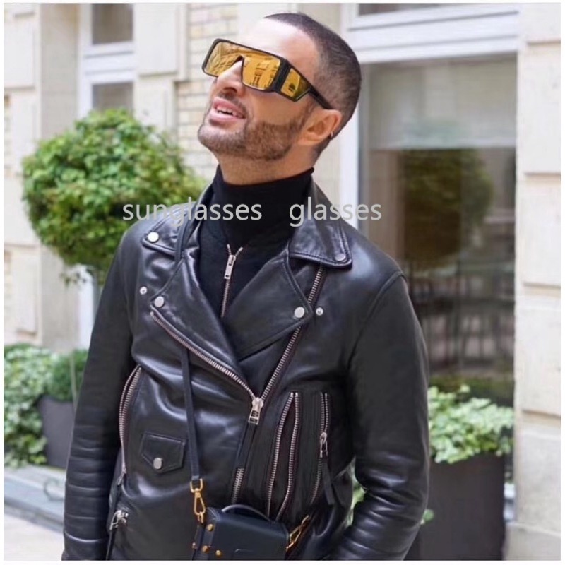 Lunettes de soleil surdimensionnées pour hommes, lunettes de soleil rétro pour hommes