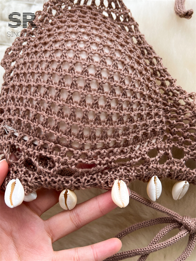 SINGREINY-Jupe longue en tricot à glands pour femme, caraco dos nu, jupe irrégulière, élégant, décontracté, sexy, ensemble deux pièces, été, plage