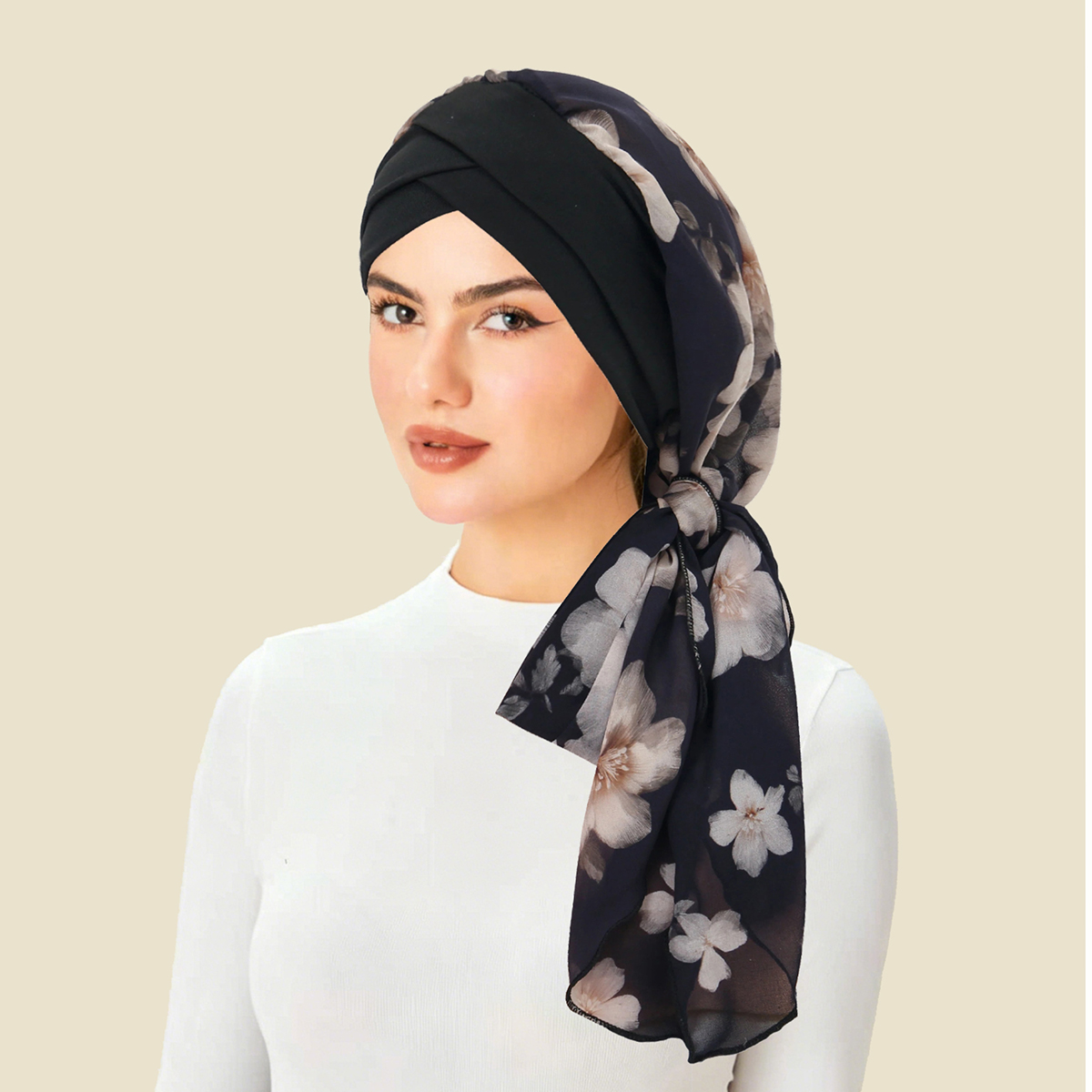 Bonnet Turban Imprimé Tendance pour Femme, Foulard Long à Queue, Bandana Extensible, Sous-Hijab Musulman, Couvre-Chute de Cheveux, Bonnets et Bonnets de Nuit