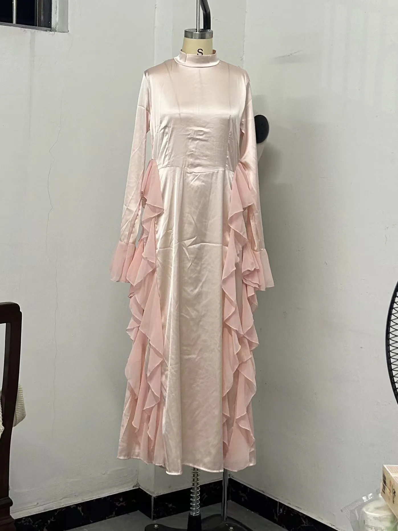 Robe Longue à Lacets pour Femme Musulmane, Kaftan Marocain, Abayas de Soirée Eid, Jalabiya, Islam, Éducatif, Arabe, Dubaï, Maxi, Ramadan
