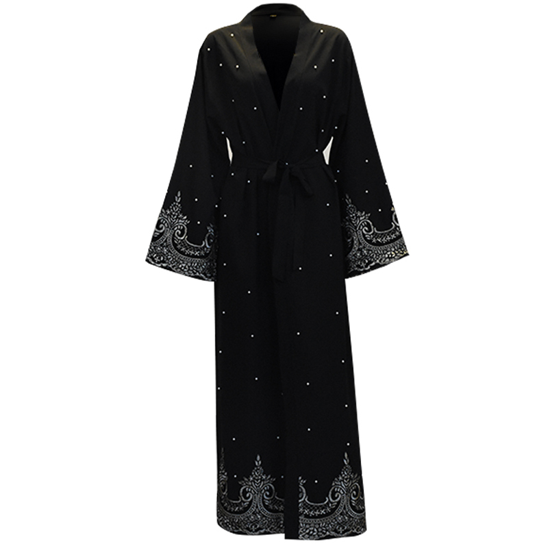 Caftan Abaya dubaï Kimono Cardigan musulman Hijab Robe Abayas pour femmes Robe Femme Caftan Marocain Qatar Islam vêtements