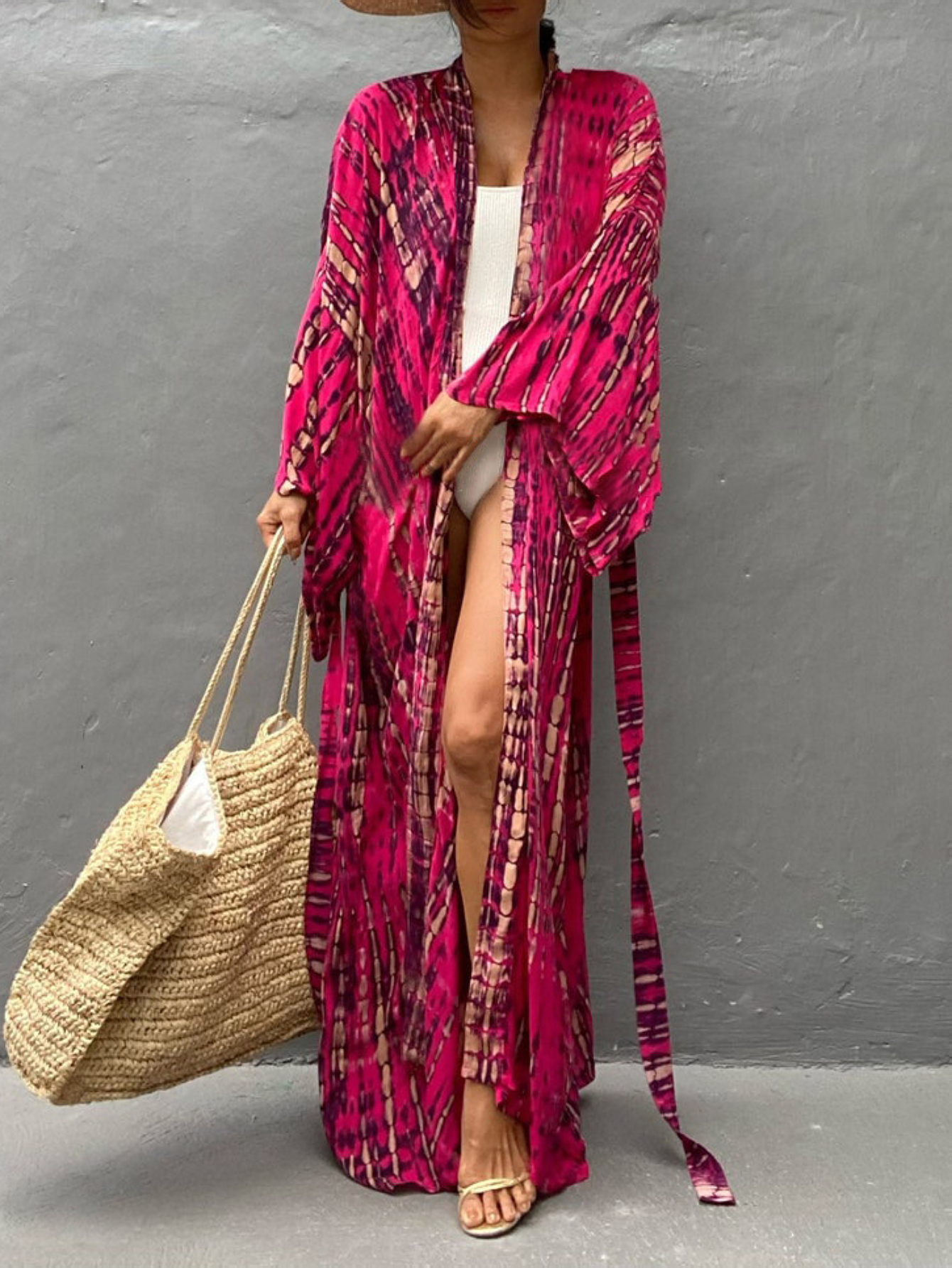 Femmes été caftan Robe Cardigan Style ethnique imprimé Kimono plage vacances décontracté ample grande taille Cardigan Bikini maillot de bain