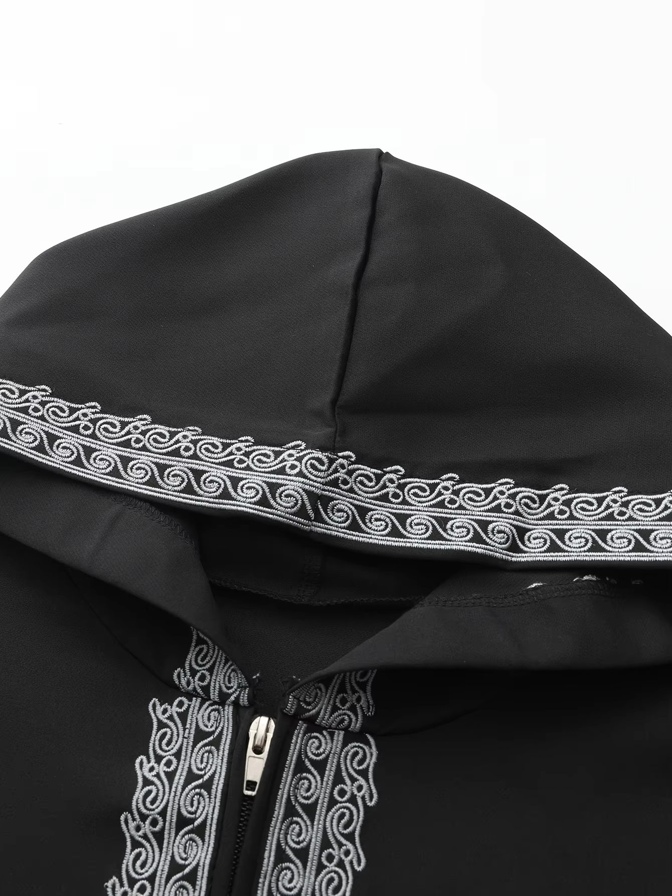 Nouvelle robe longue pour hommes musulmans, vêtements ethniques islamiques à capuche, robe longue décontractée élégante rétro pour hommes avec broderie du Moyen-Orient