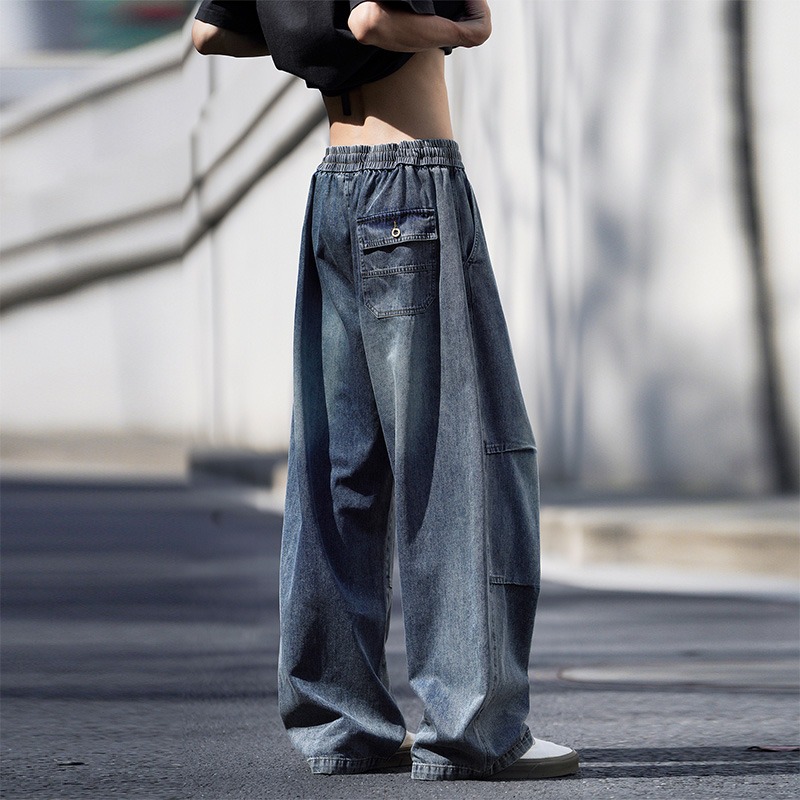 Pantalon homme, jeans homme, tendance américaine, décontracté, coupe droite, pantalon de travail, coupe ample, printemps été