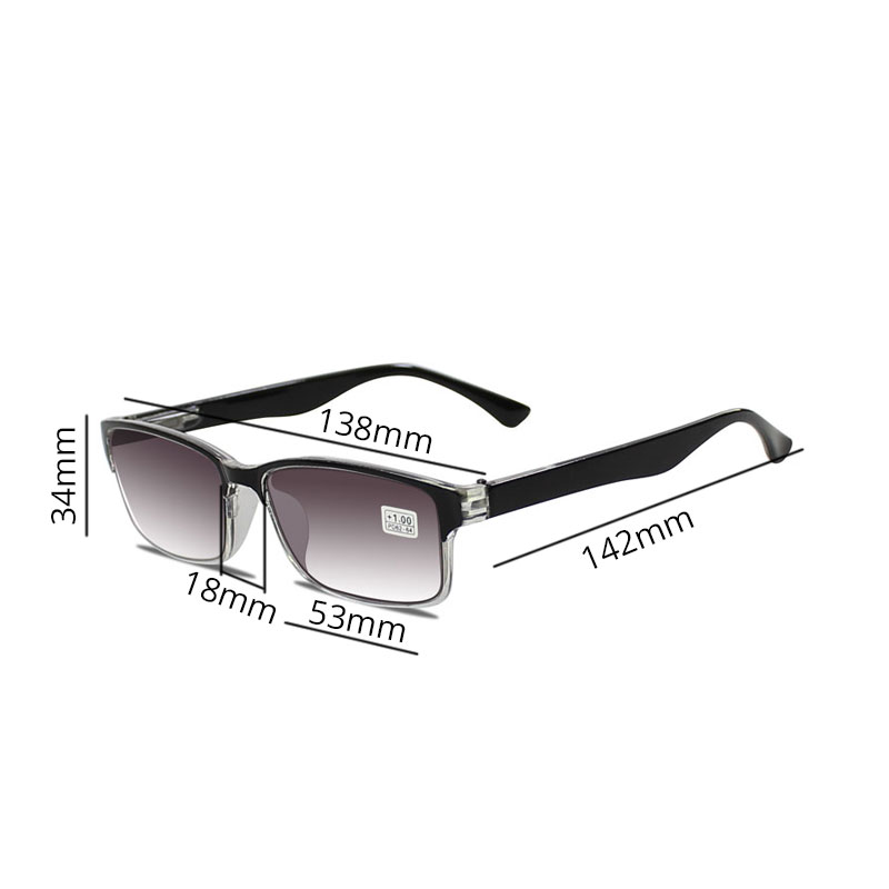 Lunettes de lecture pour hommes, verres gris dégradés, verres Anti UV400, verres rétro + 1 + 1.25 + 1.75 2 2.25 2.75 3.25