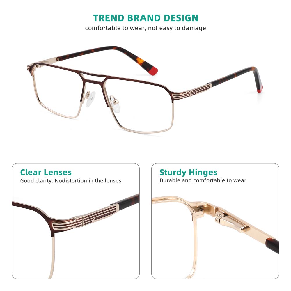 Lunettes de lecture photochromiques pour hommes Lentilles optiques de prescription Trend Lunettes de lecture pour hommes Lunettes de soleil photochromiques pour hommes