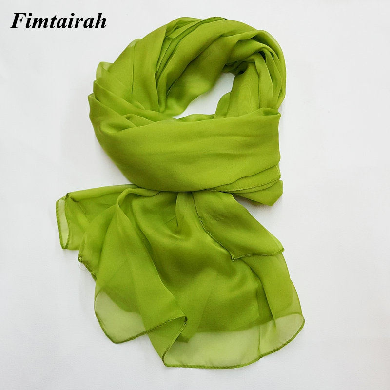 Fimtairah-Écharpe Snap100 Pure pour Femme, Châle Rond en Mousseline de Soie, Bandana de Plage Long, Couleur Unie, 180-110