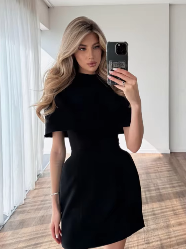 Robe châle Sexy pour femmes, mode solide, col carré, cintrée à la taille, ajustée, à bretelles, décontractée, pour les déplacements