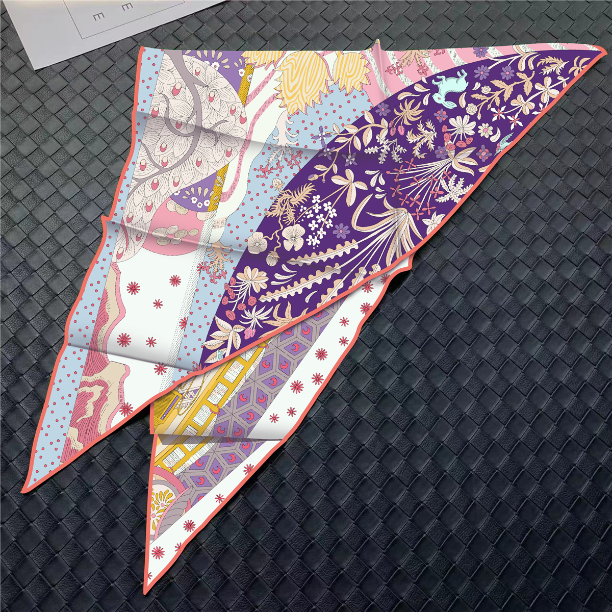 Écharpe triangle de marque pour femme, nouvelle voix du temps, sergé, bandana de luxe, bandeau de sauna, hijab, foulard, châle de la présidence