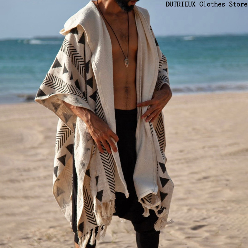Cardigans de toutes formes pour hommes, amples et décontractés, vêtements de Protection solaire de plage, Style bohème, châles imprimés de vacances, nouvelle collection