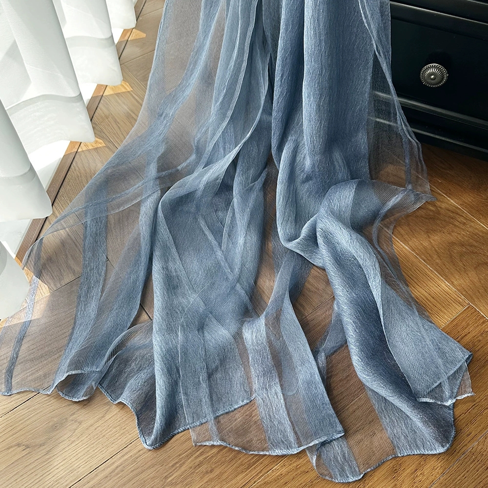 Écharpe en soie élégante et légère pour femmes, douce et respirante avec motif ondulé, châles Pashmina, foulards décoratifs