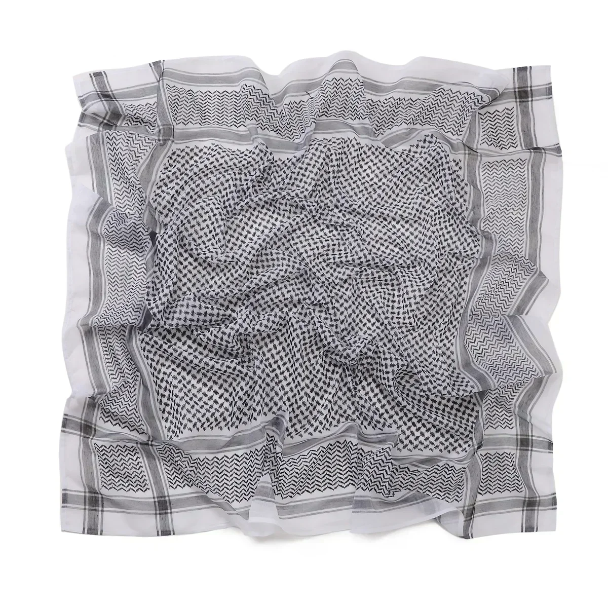 Arabe Shemagh musulman Keffiyeh tête enveloppement tactique désert tête cou écharpe militaire châle arabe écharpe chapeaux avec corde Agal