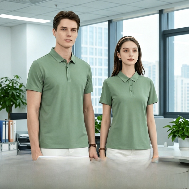 Polo en soie glacée Ice Sensation, personnalisable avec logo, tenue de travail, manches courtes, été, chemise culturelle d'entreprise ou de groupe, broderie