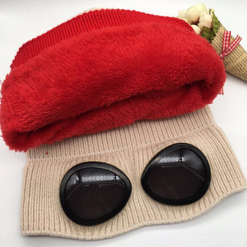 Casquette de ski en laine pour femme, chapeau à lunettes coupe-vent, casquette Gorros, FiosphStacking, personnalité, hiver, mode