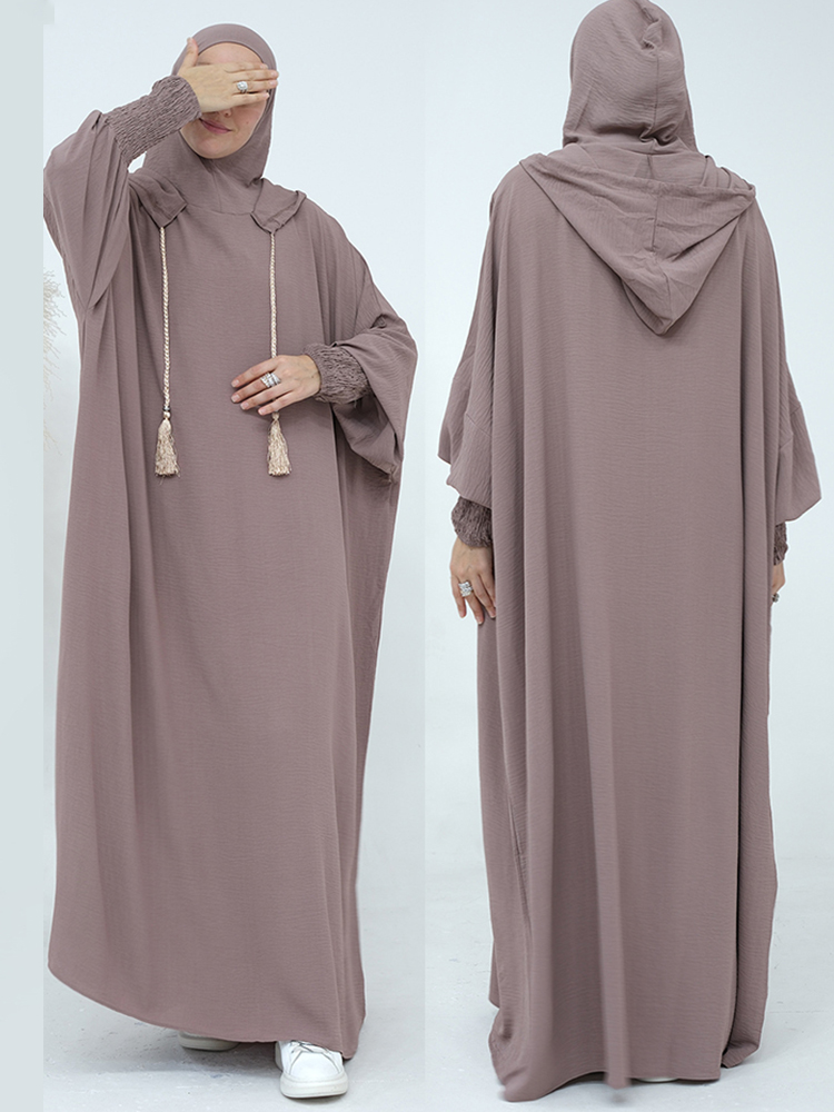 Robe longue à capuche pour femmes musulmanes, Jilbab, Ramadan marocain, Robes de prière, Kaftan, Islam, Dubaï, Arabe, Eid, Abaya, 2024