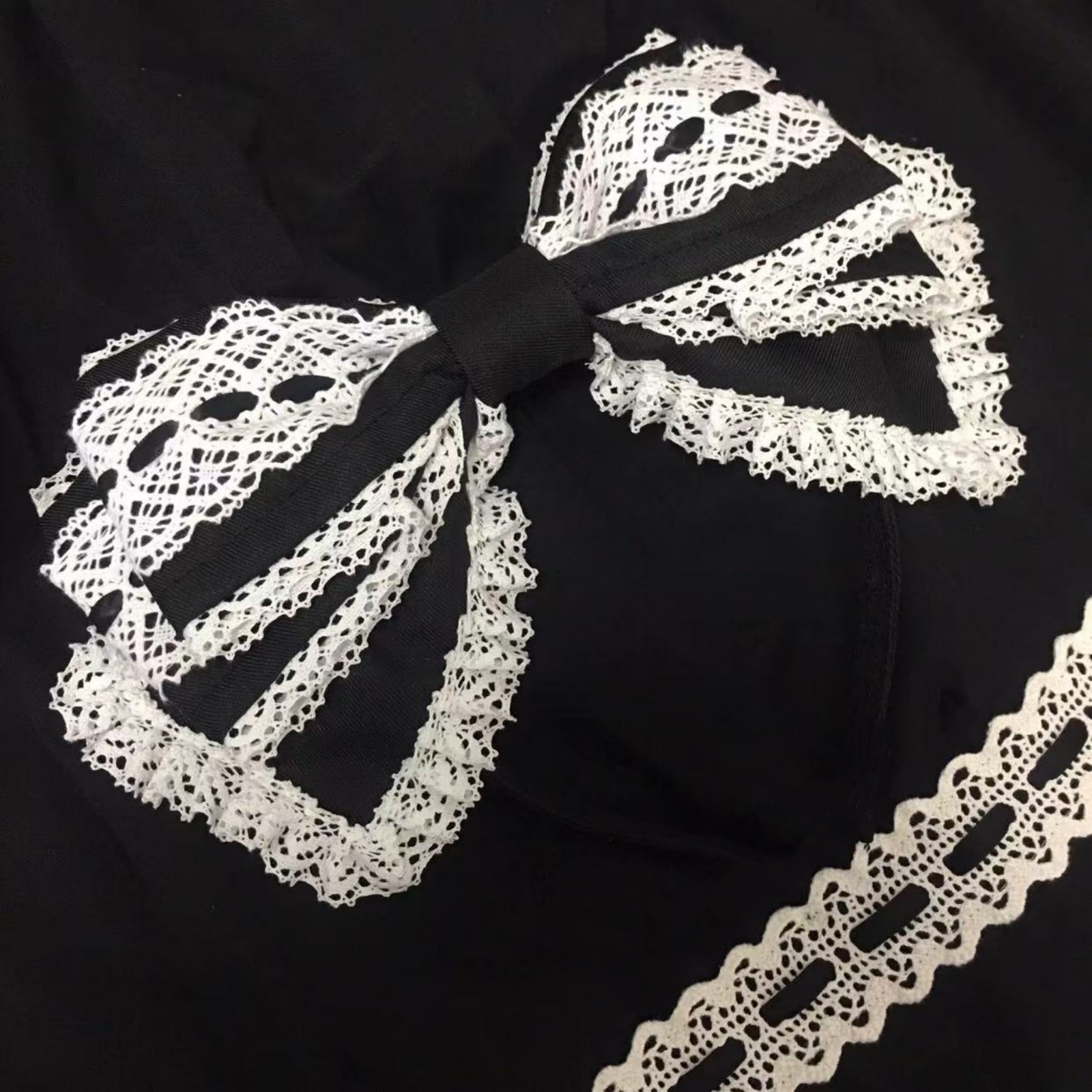1 bandeau en dentelle blanche, doux et charmant, style rétro français, serre-tête, accessoire de cheveux de style lolita pour femmes et filles