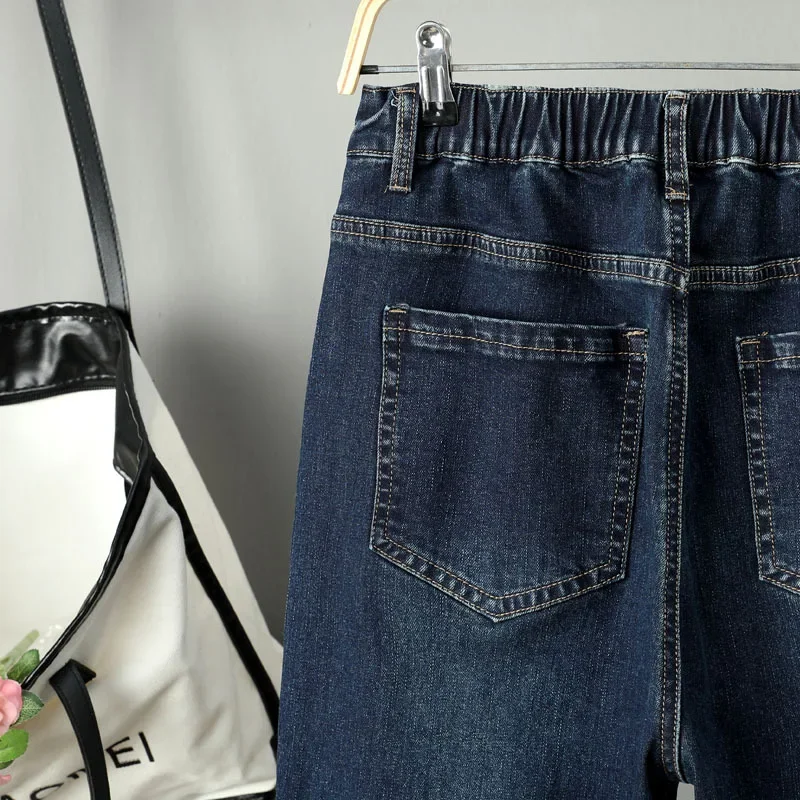 XL-6XL grande taille jeans femmes taille haute baggy jeans femme adt denim sarouel spinal jeans printemps vêtements pour femmes