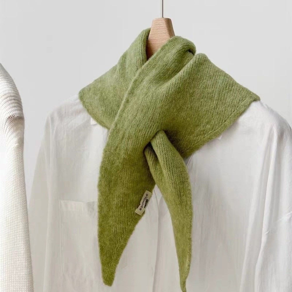 Nouveau coupe-vent cou plus chaud résistant au froid triangulaire tricoté écharpe tricoté chaud foulard cadeau