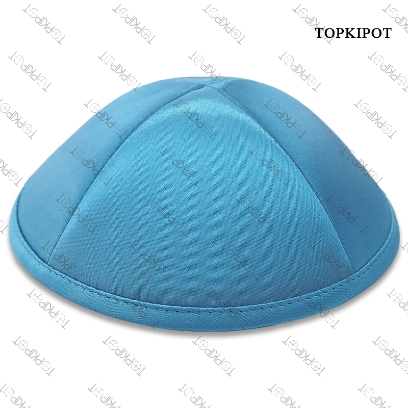 Kippa bleu lac personnalisée pour Bar Mitzvah et Brit Mila – Chapeau ethnique juif