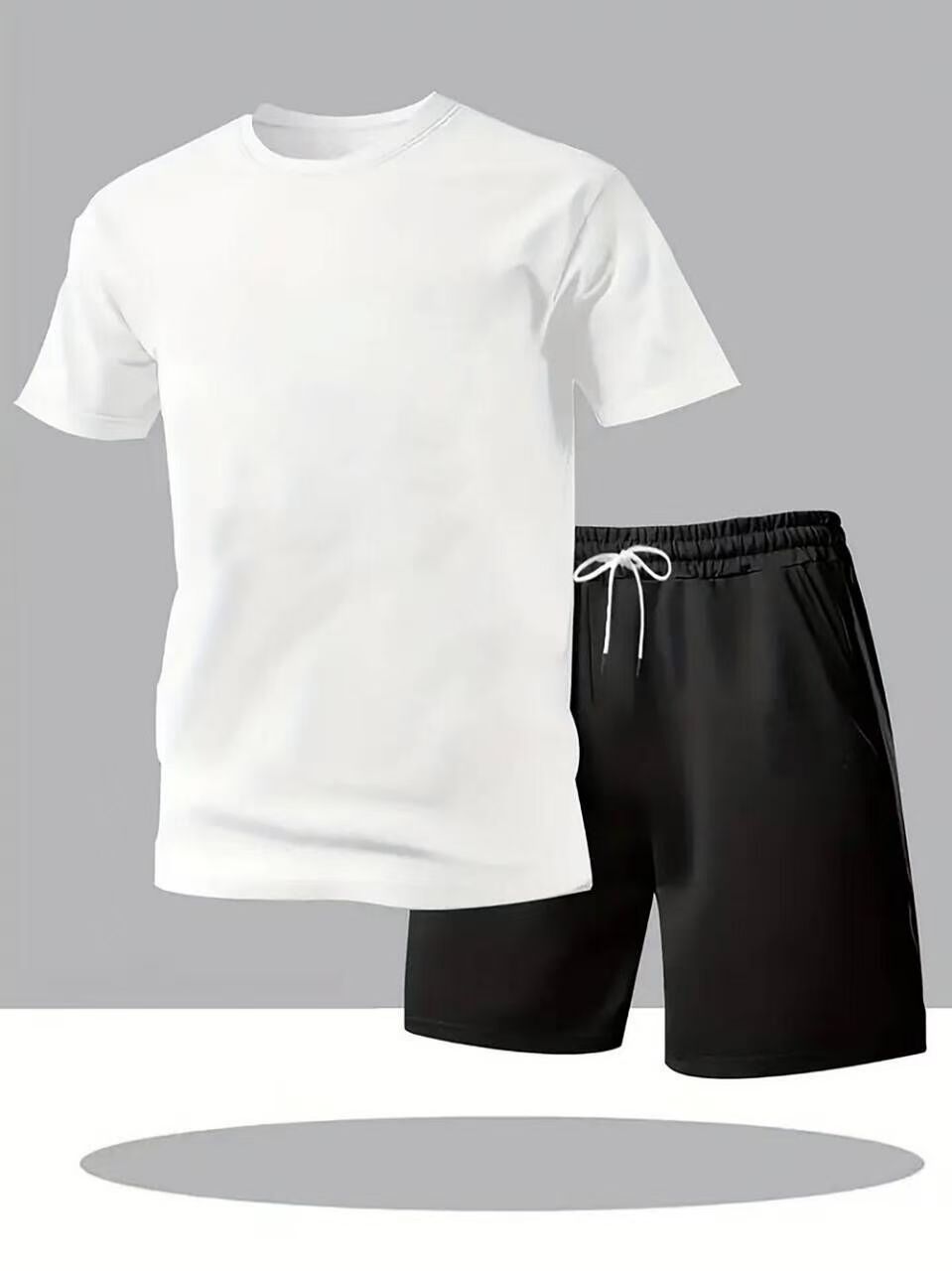 Nouvel ensemble de vêtements de sport d'été pour hommes, t-shirt à manches courtes et short, ensemble deux pièces, respirant et à séchage rapide, vêtements décontractés.