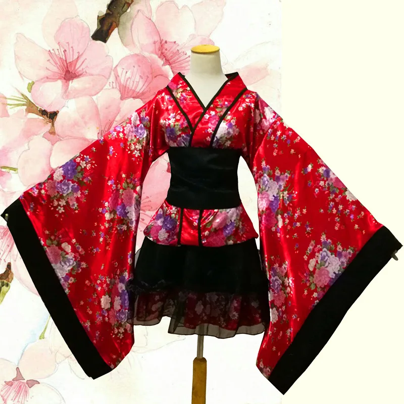 Kimono sexy, robe de demoiselle d'honneur japonaise, robe de fête pour femmes, costume de danse, costume de jeu de rôle anime, ensemble d'Halloween