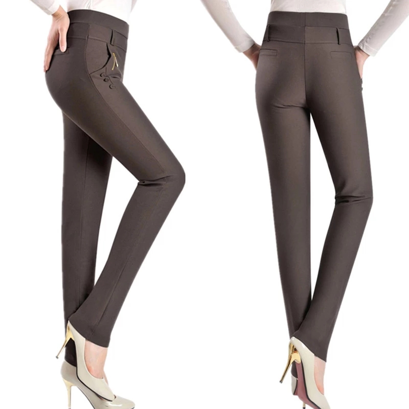 Pantalon décontracté de grande taille pour femme, long adt, taille haute, nouvelle collection printemps/automne 2021