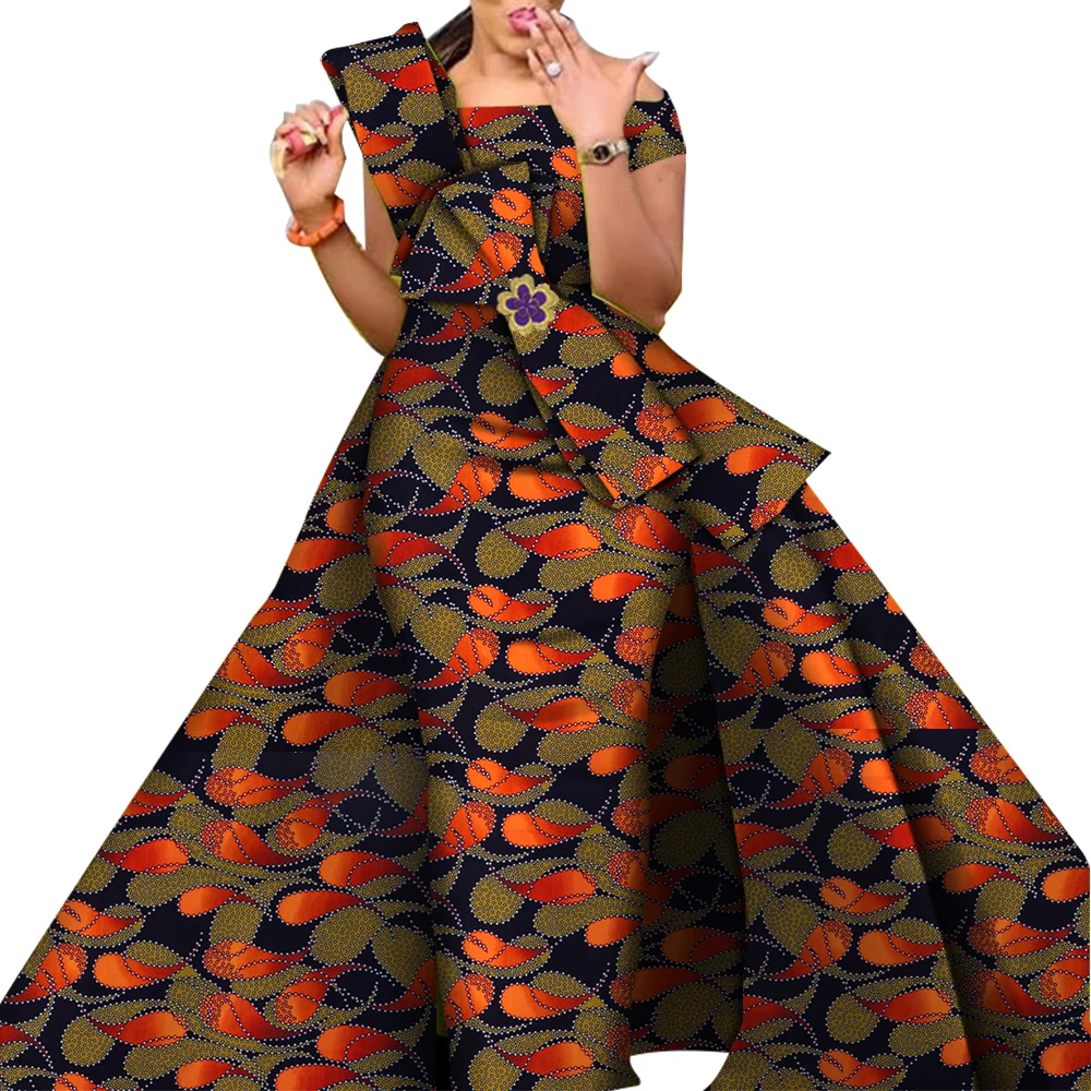 Danshiki-Robes africaines pour femmes, jupe traditionnelle, mode 100% coton, nouvelle conception, robes pour mariage, WY4630