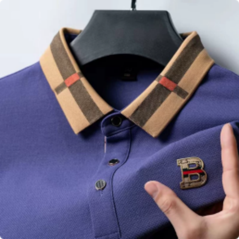 Polo à manches courtes de marque de luxe pour homme, nouveau t-shirt Paul en coton et soie respirant haut de gamme, mode décontractée pour homme