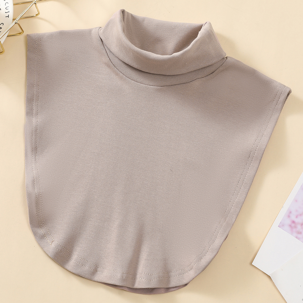 Écharpe de protection du cou chaude pour femme, faux col haut, col roulé en jersey élastique, à la mode et polyvalent
